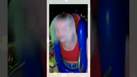 slingshot ride girl falls out / slingshot rider girl part 50 #shorts