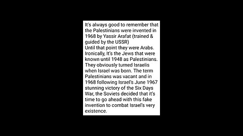 1968 - The invention of Palestine