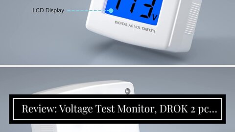 Review: Voltage Test Monitor, DROK 2 pcs Plug in Digital Volt Meter for RV, AC 80-300V Flat US...