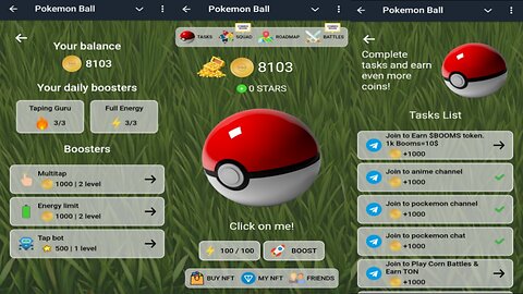 Pokemon Ball | Tap2Earn Free Maximum Ballcoins (BC) Coins | New Telegram Crypto Mining Bot