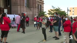 Parents protest police brutality outside Cincinnati City Hall