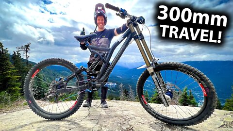 I CAN'T STOP RIDING MY 300mm MONSTER BIKE ON THESE WHISTLER DH TRAILS!!