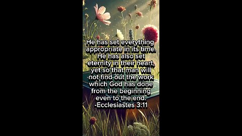 Verse of The Day: Ecclesiastes 3:11