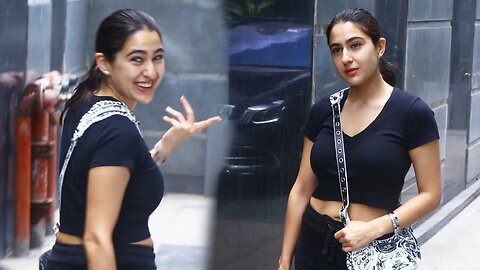 Sara Ali Khan Visits Pooja Entertainment Films Office in Juhu