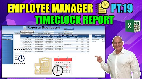 How To Create A Dynamic Timeclock Report in Excel Today [Employee Manager Pt. 19]