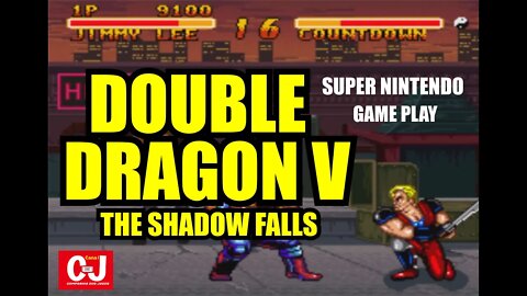 Os irmãos Lee em "Double Dragon V: The Shadow Falls" (SNES)