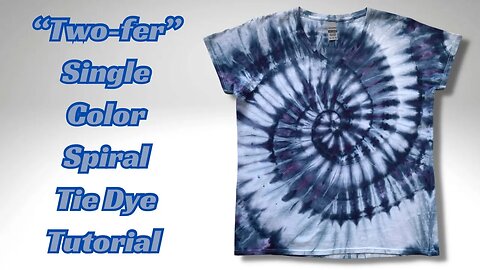 Tie-Dye Designs: Fantastic Twofer Spiral Single Color Ice Dye