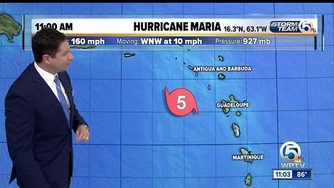 Hurricane Maria still at Category 5 storm