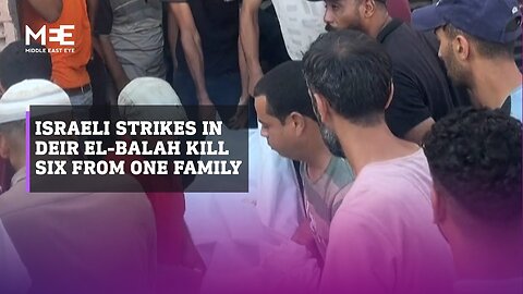 Palestinians mourn those killed in Israeli strikes in Deir el-Balah