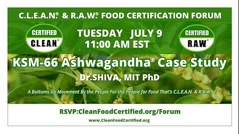 Ashwagandha C.L.E.A.N. Food Forum