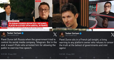 Telegram Founder Durov Arrested by French Police On Trumped Up Charges - August 25, 2024