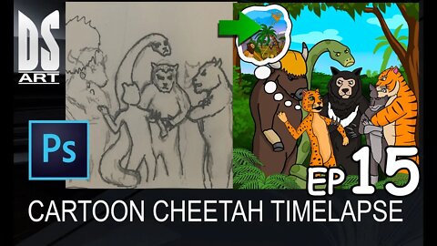 Cartoon Cheetah Part 15 Timelapse