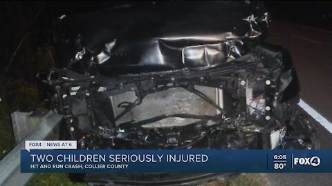 Two children seriously injured in hit and run crash in Collier County