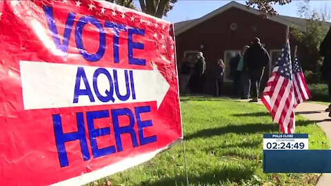 Voters waited in long lines today in Lyndhurst and other Cuyahoga County polling locations