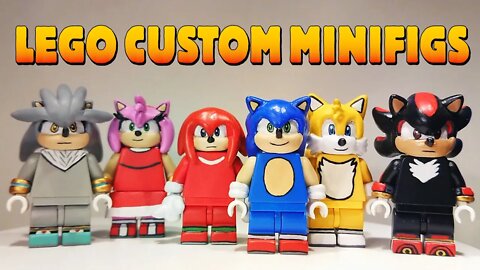 Sonic The Hedgehog Lego Custom Minifigures