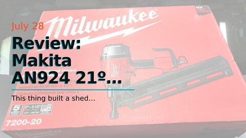 Review: Makita AN924 21º Full Round Head 3-1/2" Framing Nailer