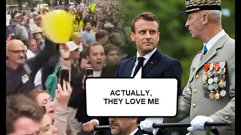 Macron widely booed and whistled at by the crowd during his passage along the Champs-Elysées