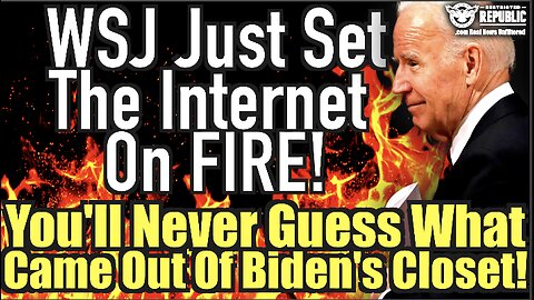 WSJ Article Just Set The Internet On Fire! You’ll Never Guess What Came Out of Biden’s Closet!