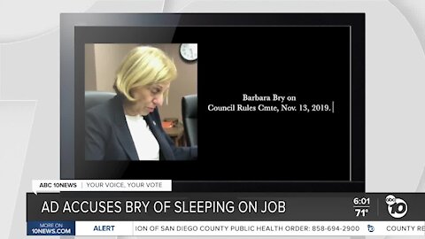 Ad accuses Barbara Bry of sleeping on the job