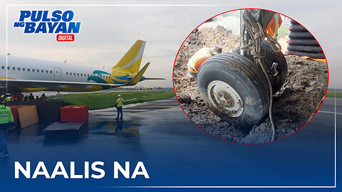 Eroplano ng Cebu Pacific na nabalahaw sa damohang bahagi ng taxiway sa NAIA Terminal 3, naalis na