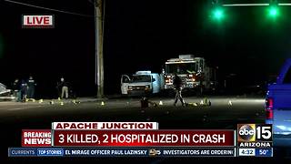 Three killed, two hospitalized after crash in Apache Junction