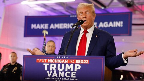 Trump talks crime while campaigning in Michigan