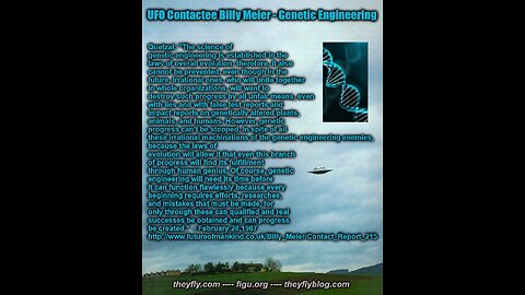 Billy Meier UFO Contact Reports - Genetic Engineering Health and Medical