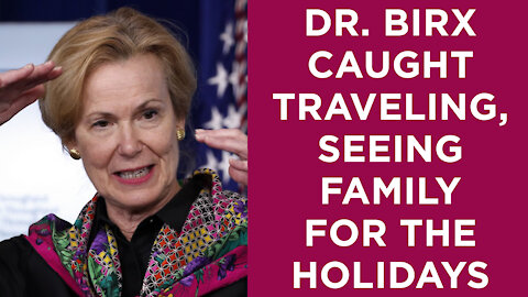 Dr. Birx caught traveling for the holidays, spending time with family from different households.