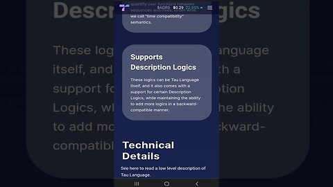 58 Supports Description Logics💎#shorts #TauNet #TauLanguage