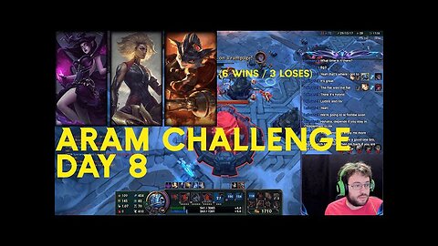 Day 8 with Unbelievable Plays in the ARAM CHALLENGE (6Wins 3Loses),