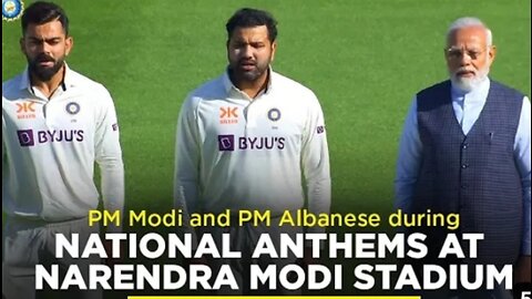 PM Modi & PM Albanese during National Anthems at Narendra Modi Stadium | Ind vs Aus 4th Test Match