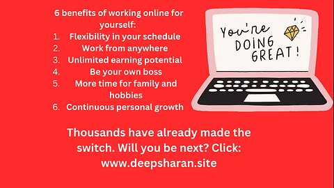 Benefits of working online