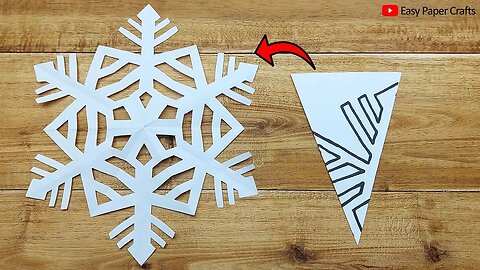 Paper Cutting Design ❄️ How to Make Paper Snowflake For Christmas Decorations 🎄 Easy Paper Crafts