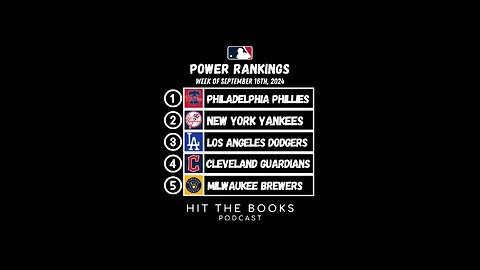 Power Rankings in the MLB for the Week of 9/16/2024!