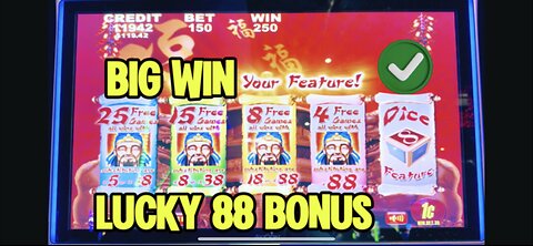 LUCKY 88 SLOT MACHINE BONUS 🦜BIG WIN 💰