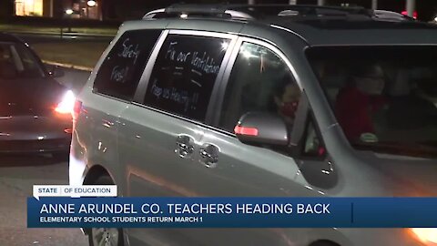 Anne Arundel County teachers heading back