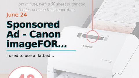 Sponsored Ad - Canon imageFORMULA R40 Office Document Scanner For PC and Mac, Color Duplex Scan...