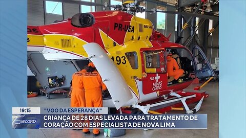 Voo da Esperança: Criança de 28 Dias Levada para Tratamento de Coração com Especialista de Nova Lima