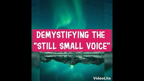 Night Musings # 294 - De-Mystifying The "Still Small Voice" Of God. Also The "Anointing" 1.John 2:27