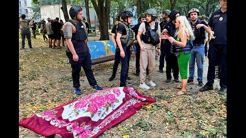 A girl was killed here when she was playing in the park in Kharkiv.