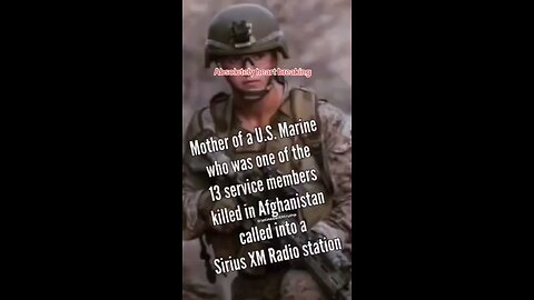 Listen to this mother grieve the loss of her son in Afghanistan who fell victim to the Biden adminis