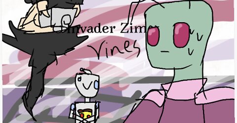 Invader Zim as animated vines