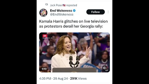 Kamala Harris glitches on live television as protestors derail her Georgia rally: