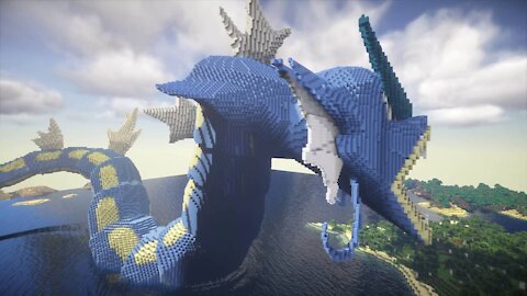 Minecraft Gyarados Build Schematic - Pokemon