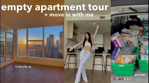 EMPTY APARTMENT TOUR + MOVE IN WITH ME (move in vlog 1📦)