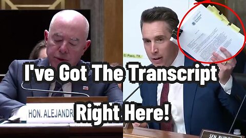 🔴BREAKING: Sec. Mayorkas CAUGHT LYING!! 🤣🤣 Josh Hawley Brings The Receipts To Expose Him At Hearing!