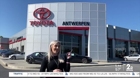 Antwerpen Toyota in Clarksville says "We're Open Baltimore!"