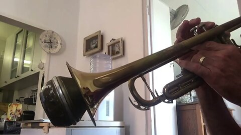 Easy Blues Walk Solo with Live Trumpet Valve View