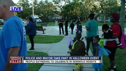 Trick-or-treating in Seminole Heights