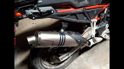 2024 Aprilia Tuareg 660 - Leo Vince One EVO Muffler Sound & Weight Comparison to OEM